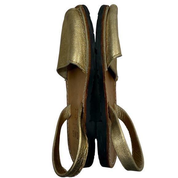 Pons‎ Avarcas 510A Classic Style Metallic Gold Sling Back Flats Spain Gir… - Picture 8 of 9